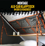 Alu-Cab Bambus Klapptisch im Gen 3-R Dachzelt - Montage