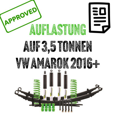 Gutachten zur Auflastung VW Amarok V6 2016+ auf 3,5 Tonnen bzw. max. +20% der zGM.