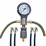 Indeflate Vier Schläuche (je 3m) mit Manometer Kit