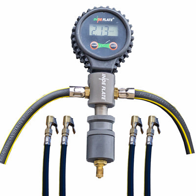 Indeflate Vier Schläuche (je 3m) & Digitalen Manometer Kit