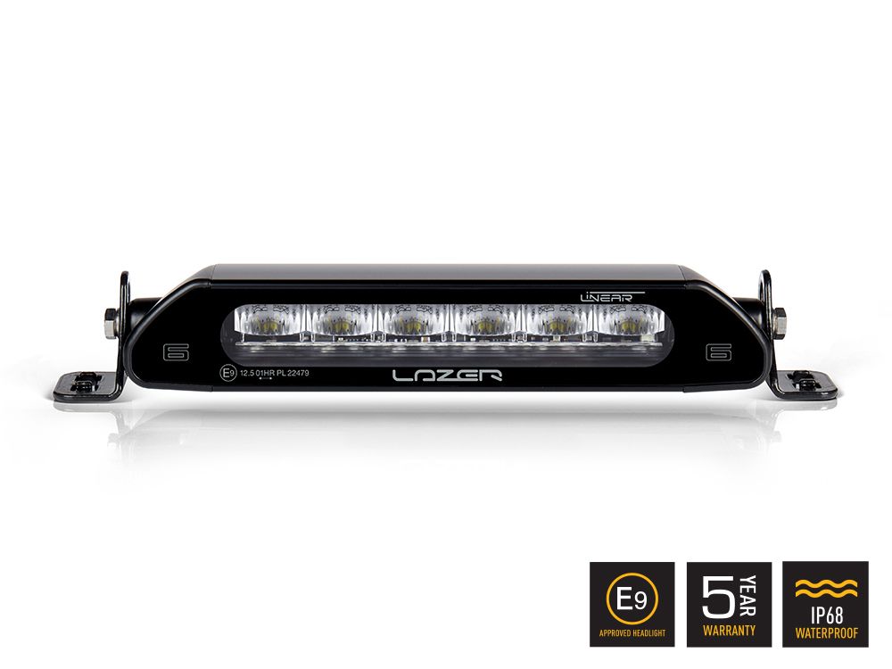Lazer Lamps Linear-6 Standard – Frontansicht, Originalaufnahme