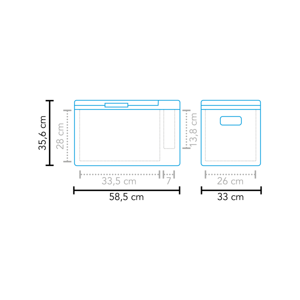Maße der Meist MCC-25 Kühlbox